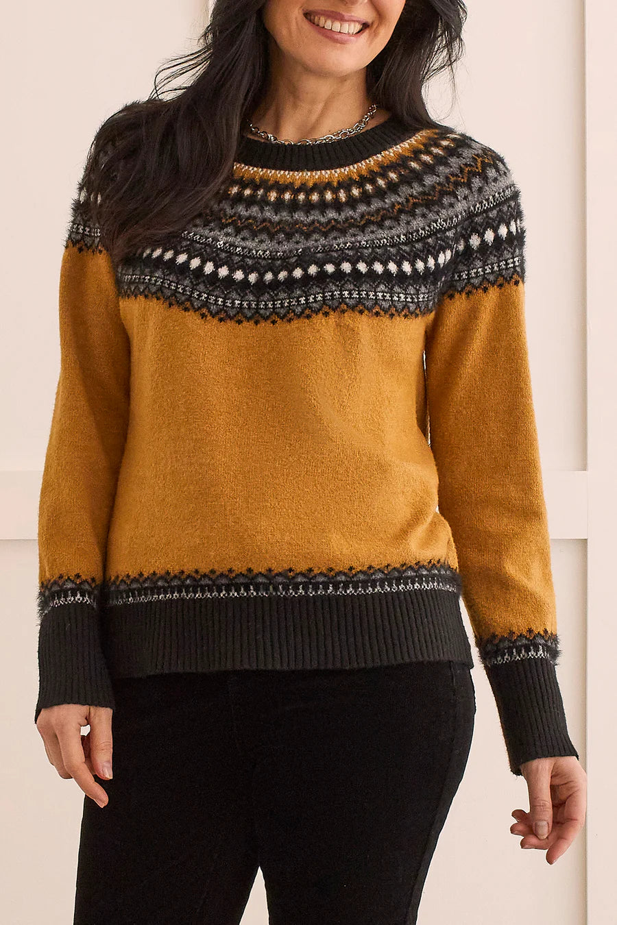 Aerie Intarsia Crew Sweater