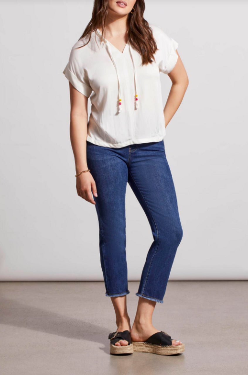 Blouse With Pleat Detail & Beads