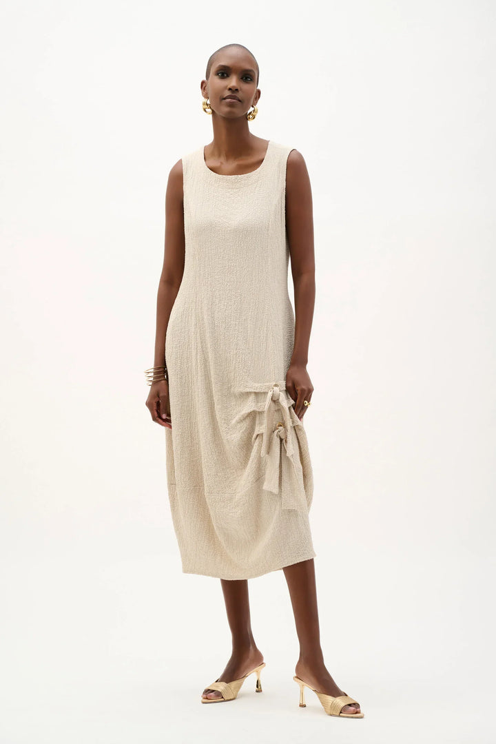 Seersucker Ring-Tie Cocoon Dress