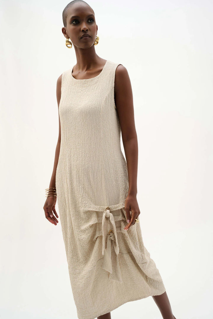 Seersucker Ring-Tie Cocoon Dress