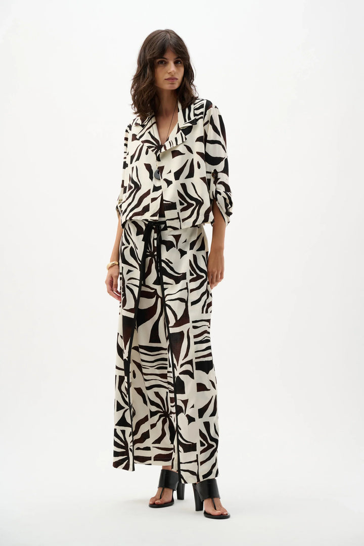 Tropical Gauze Boxy Blazer