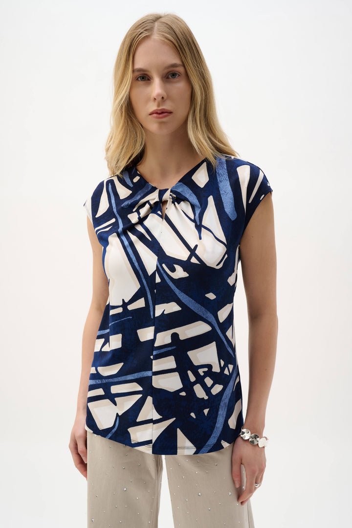 Abstract Silky Knit Top