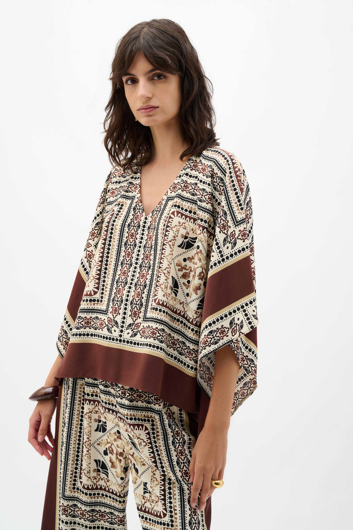 Poncho Scarf-Inspired Top