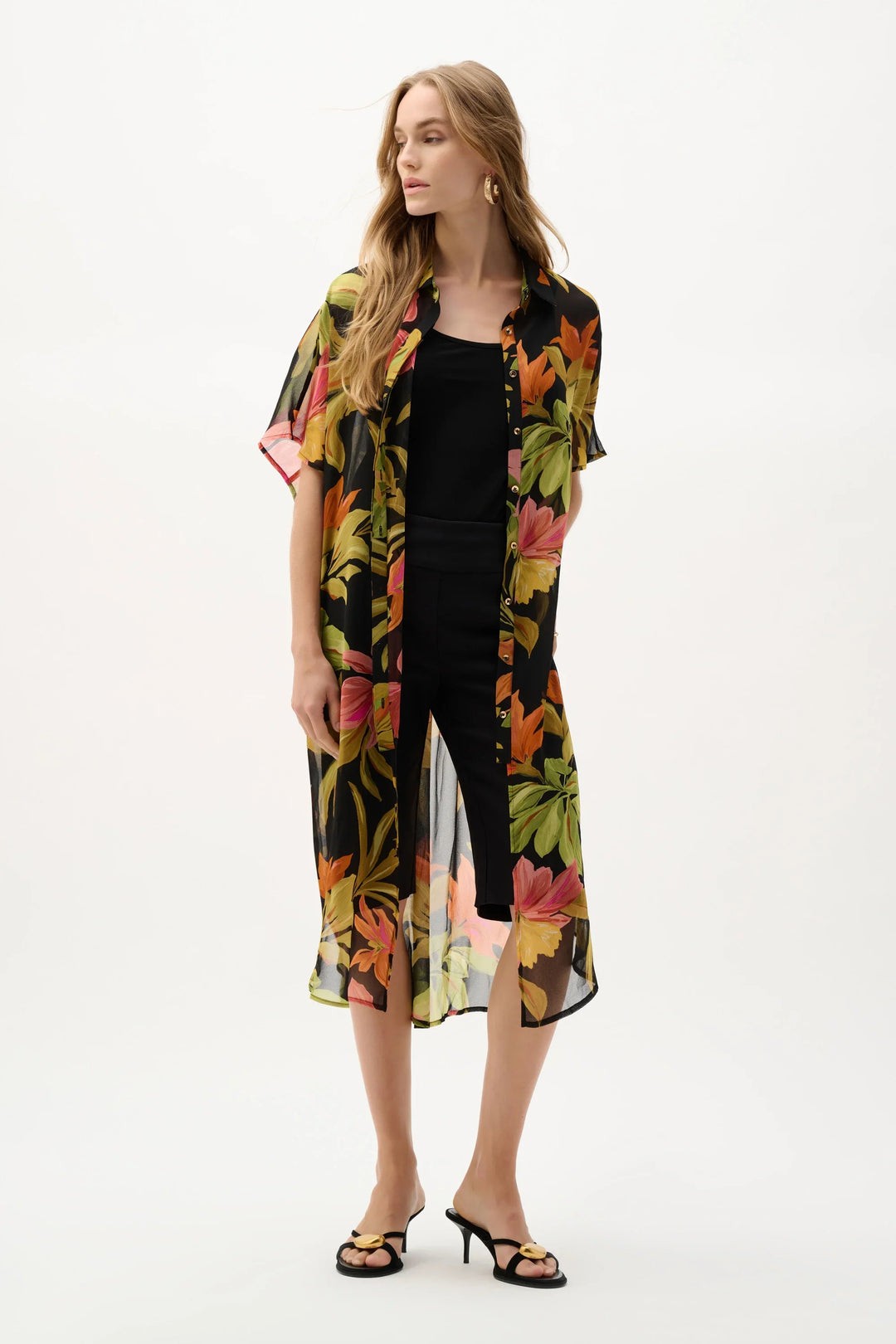 Tropical Chiffon Shirt Blouse