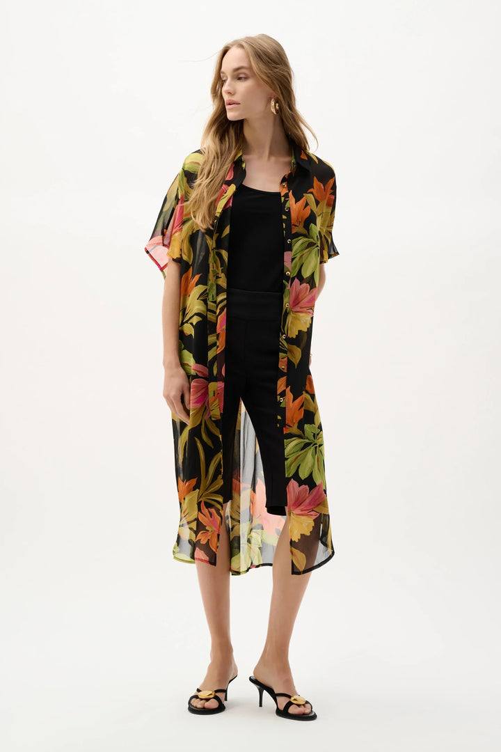 Tropical Chiffon Shirt Blouse