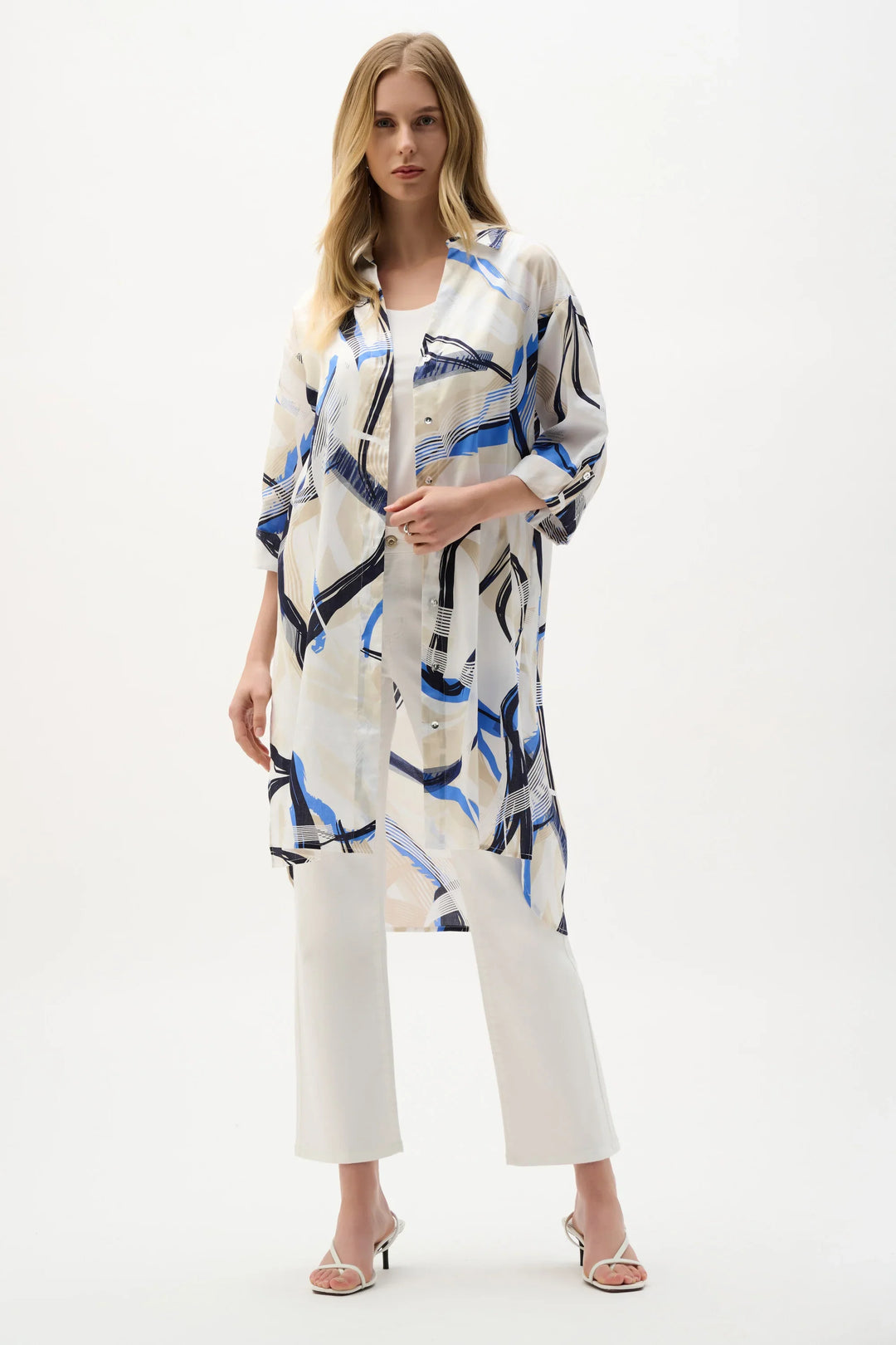 Abstract Cotton Voile Blouse