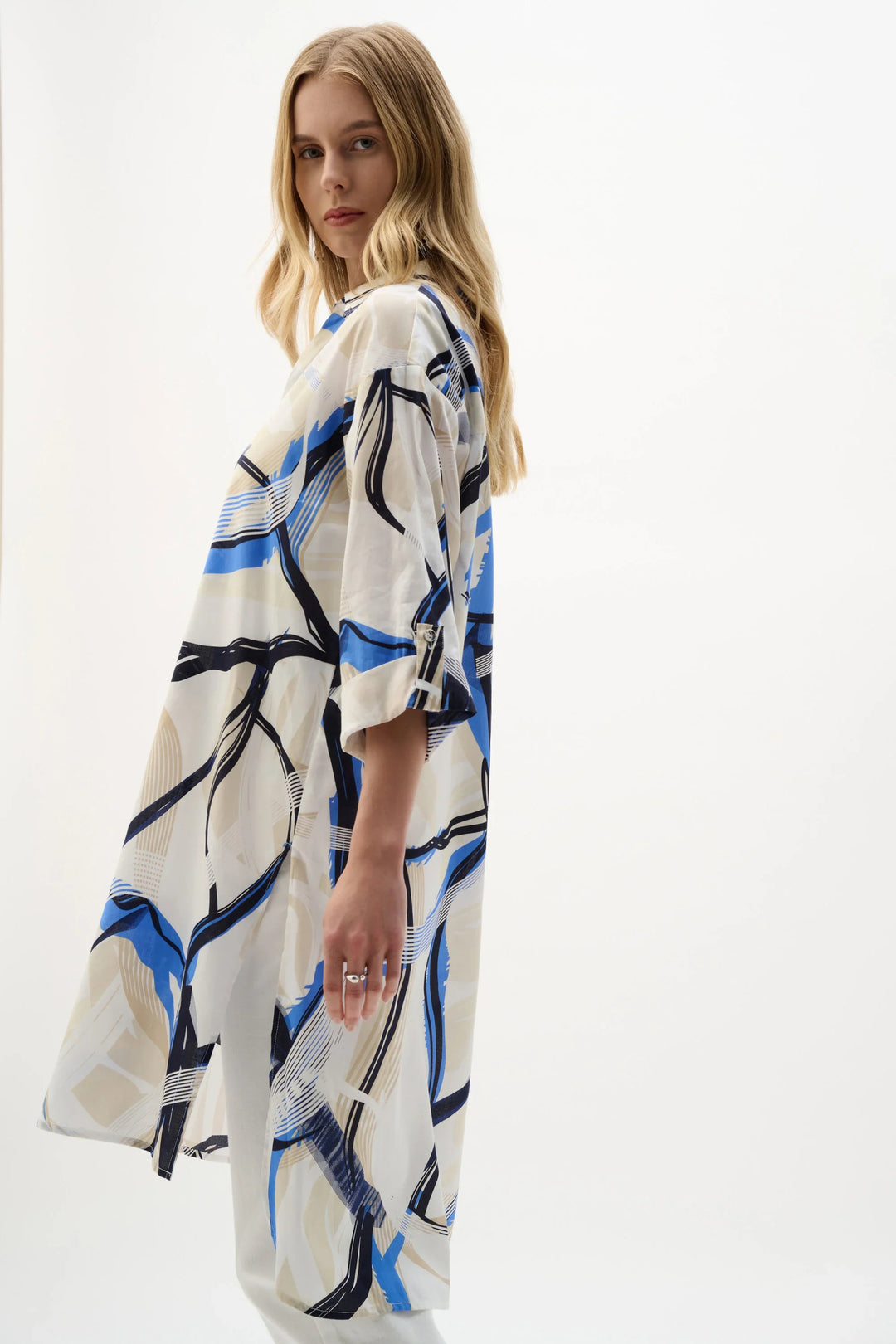 Abstract Cotton Voile Blouse
