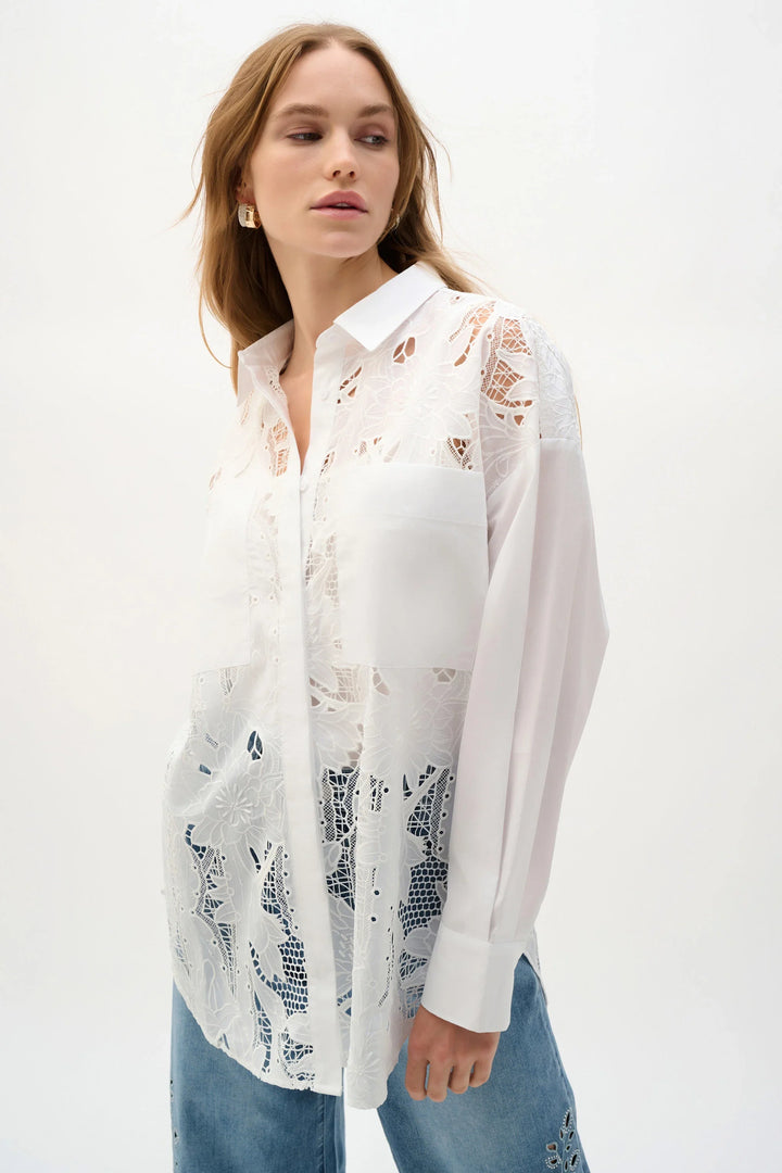 Embroidered Lace Cotton Blouse