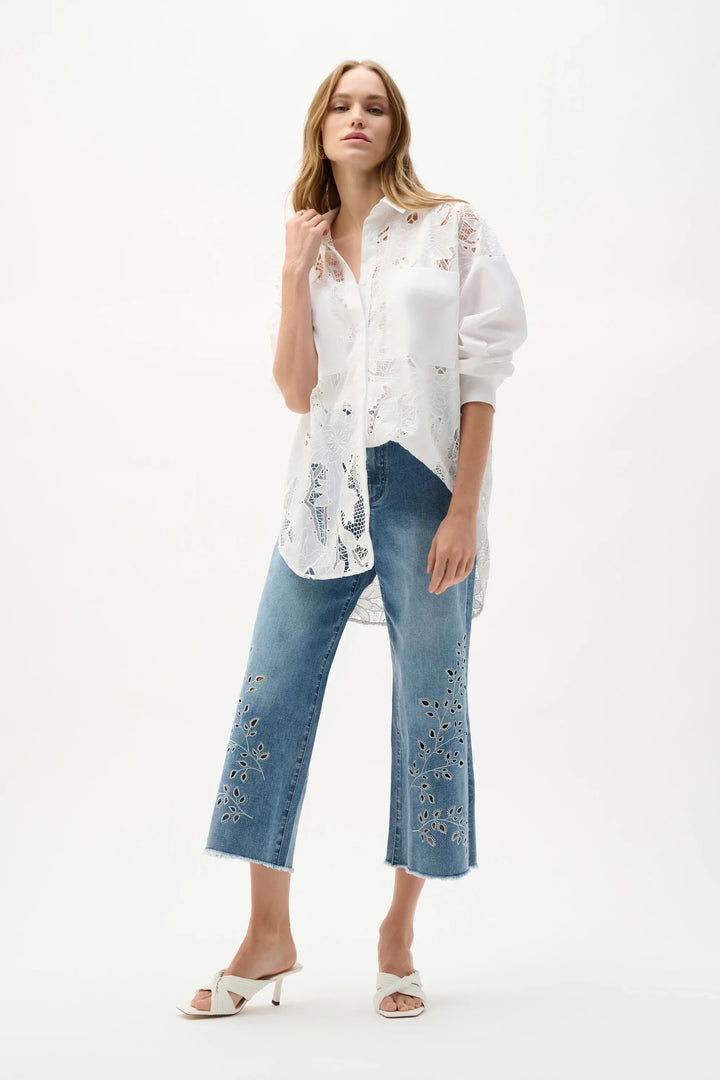 Embroidered Lace Cotton Blouse