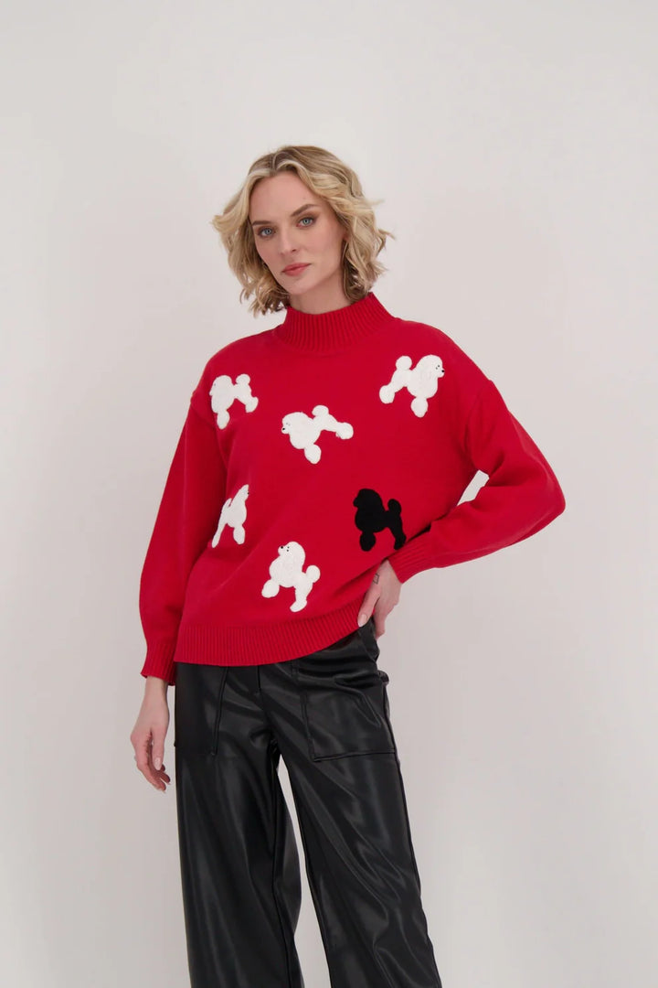 Poodle Love Turtleneck Sweater