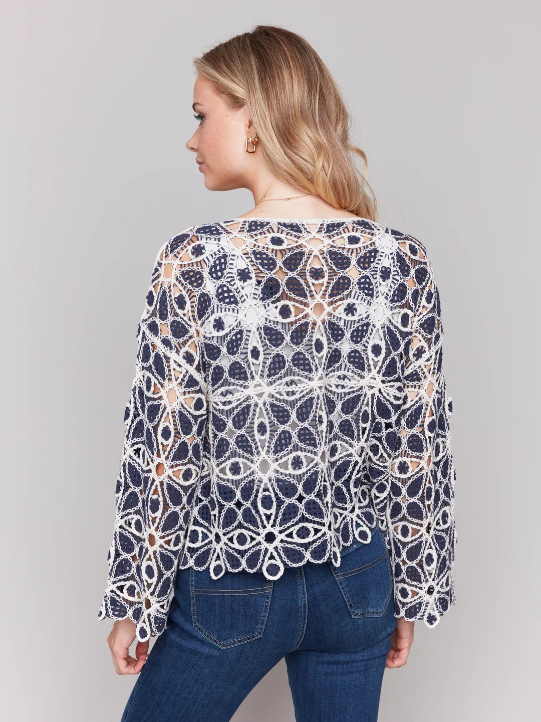 Flower Crochet L/S Top