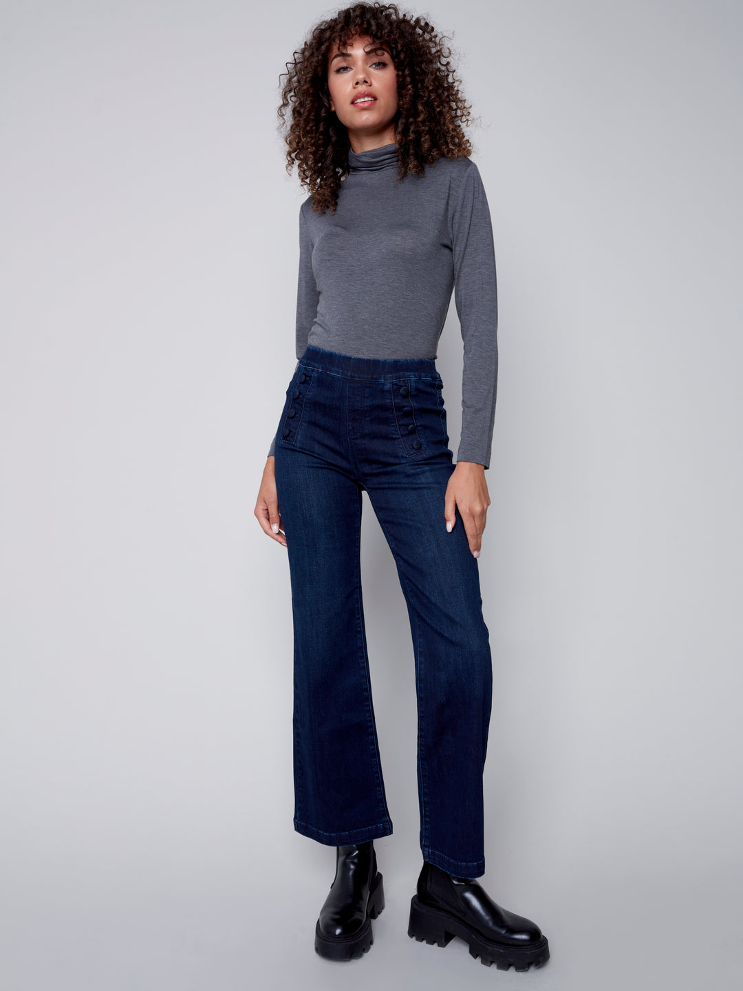 Stretch Flair Leg Denim Pant