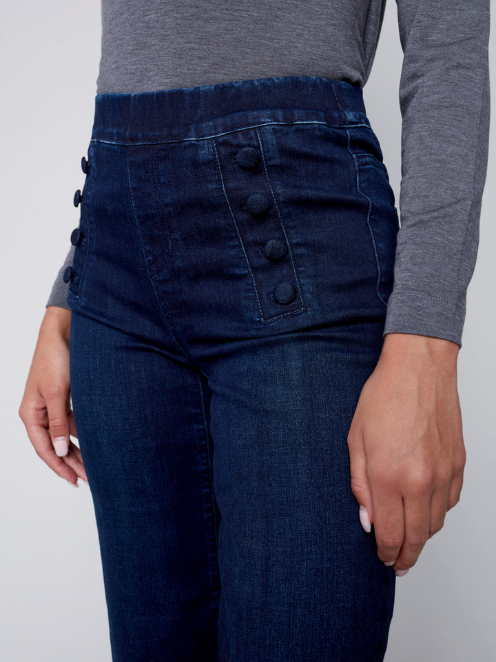 Stretch Flair Leg Denim Pant