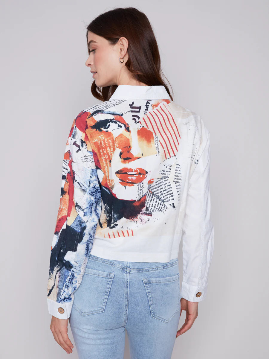 Marilyn Print Linen Jacket