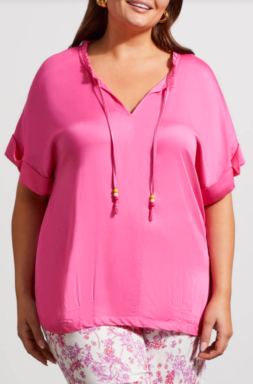 Blouse With Pleat Detail & Beads