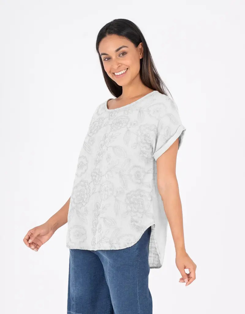 Embossed Floral T-Top