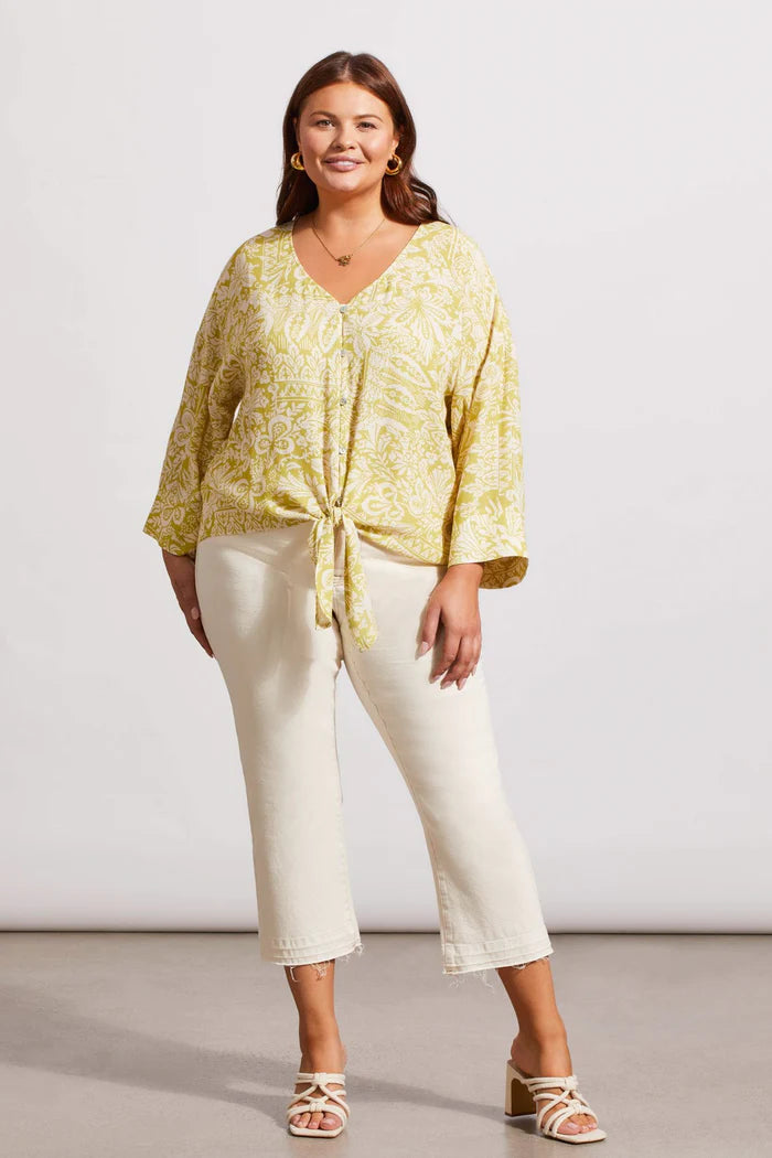 Button Front Wide Sleeve Top