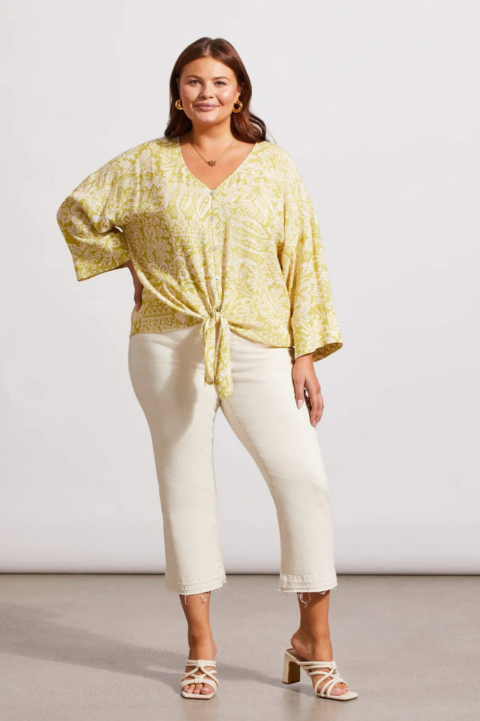 Button Front Wide Sleeve Top
