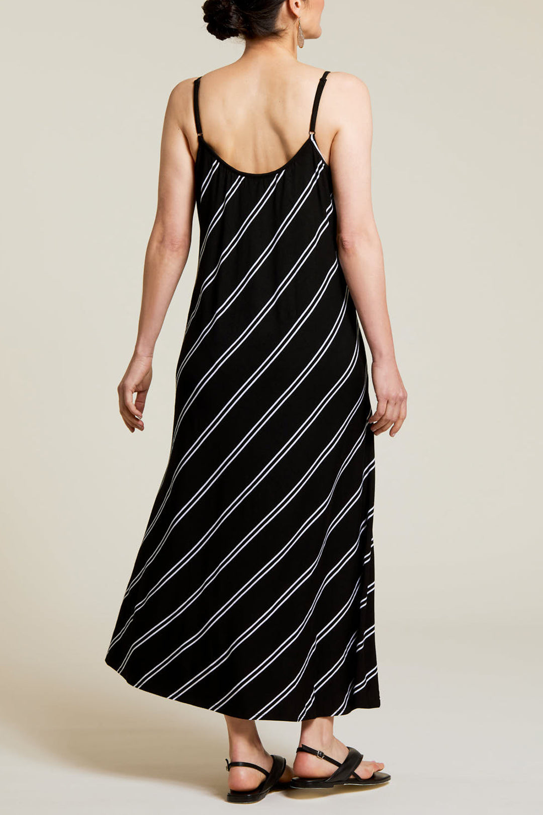 Long Sleeveless Stripe Dress