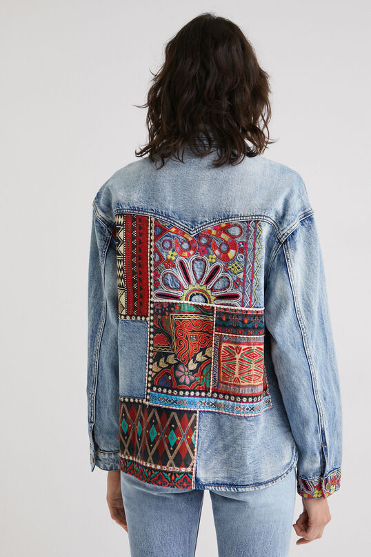 Tapestry Long Jean Jacket
