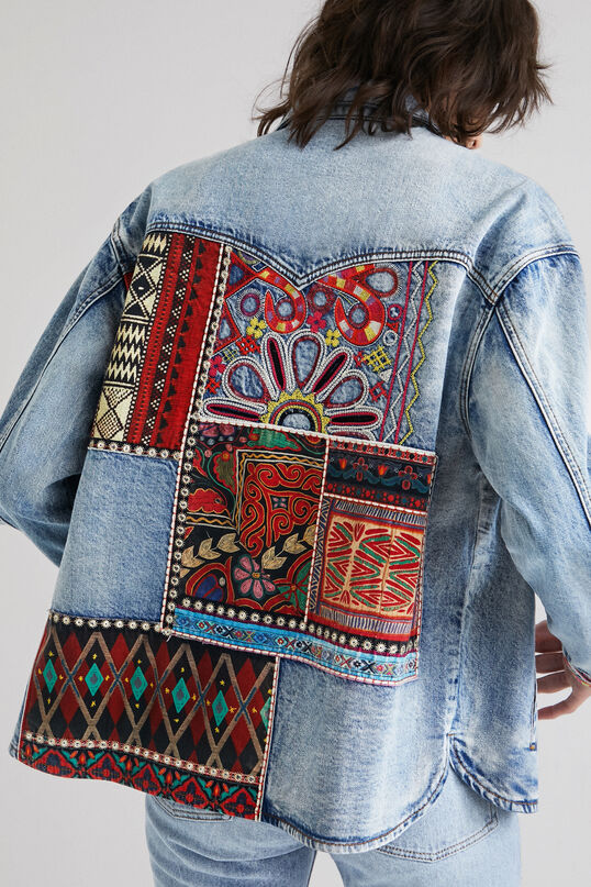 Tapestry Long Jean Jacket