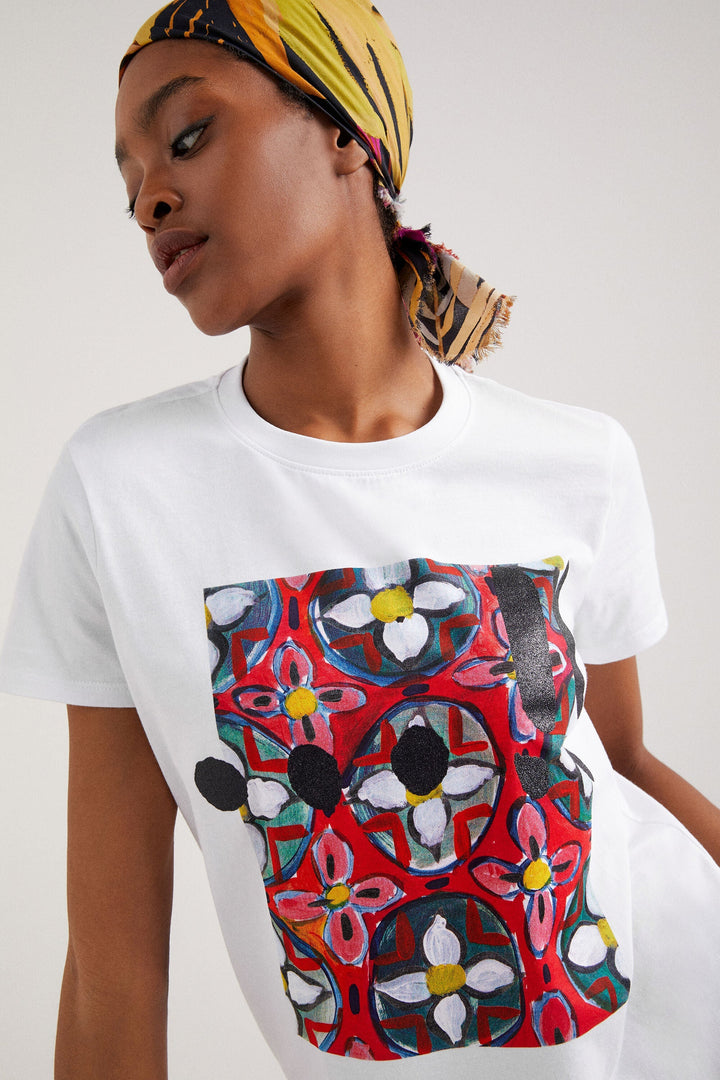 Aztec Flower Design T-Shirt