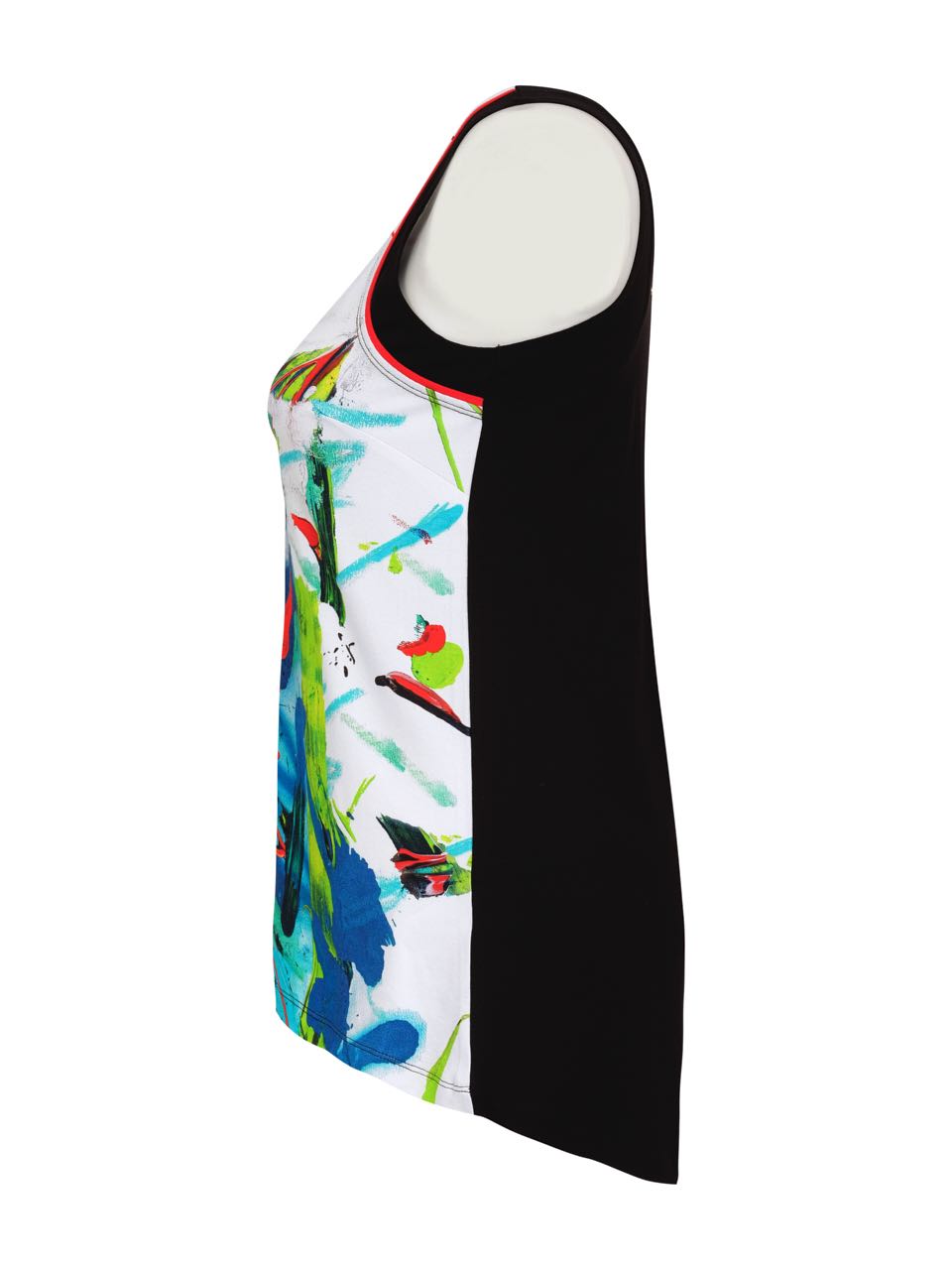 Hi-Lo Print Front Tank With Black Back