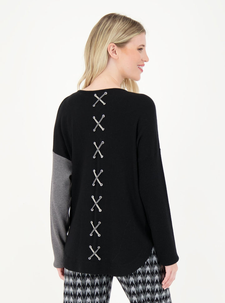 Lace Back Soft Sweater