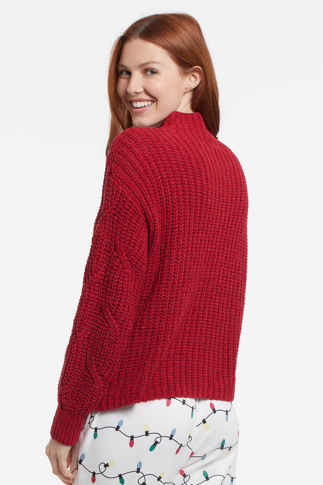 High Neck Boucle Loose Sweater