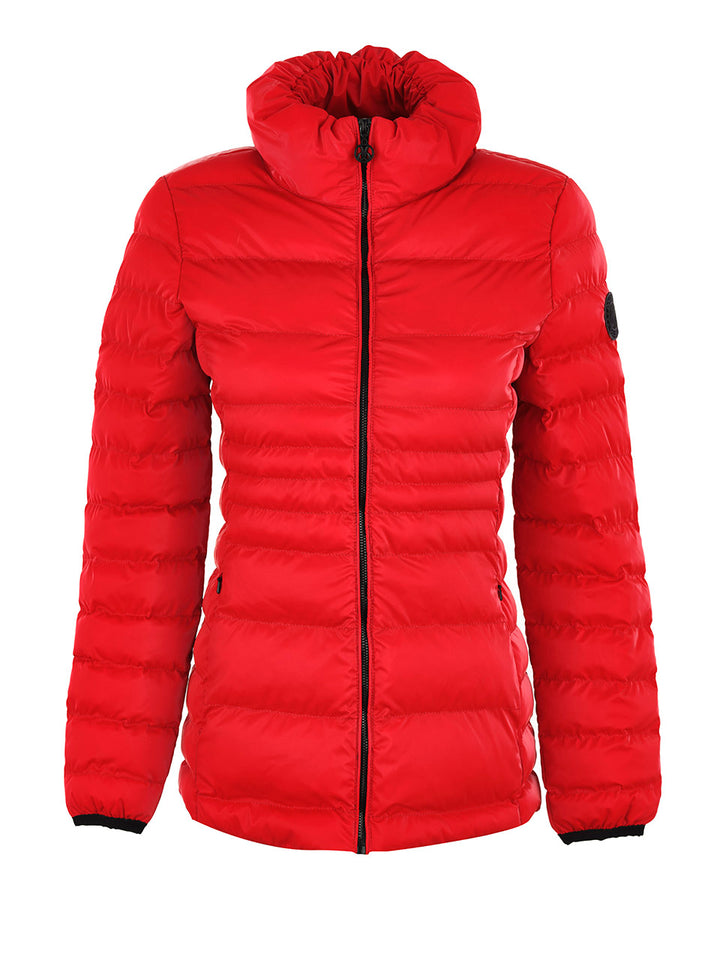 Iridescent Red Puff Jacket