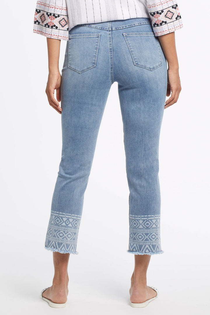Pull-On Capri Jean With Bottom Detail