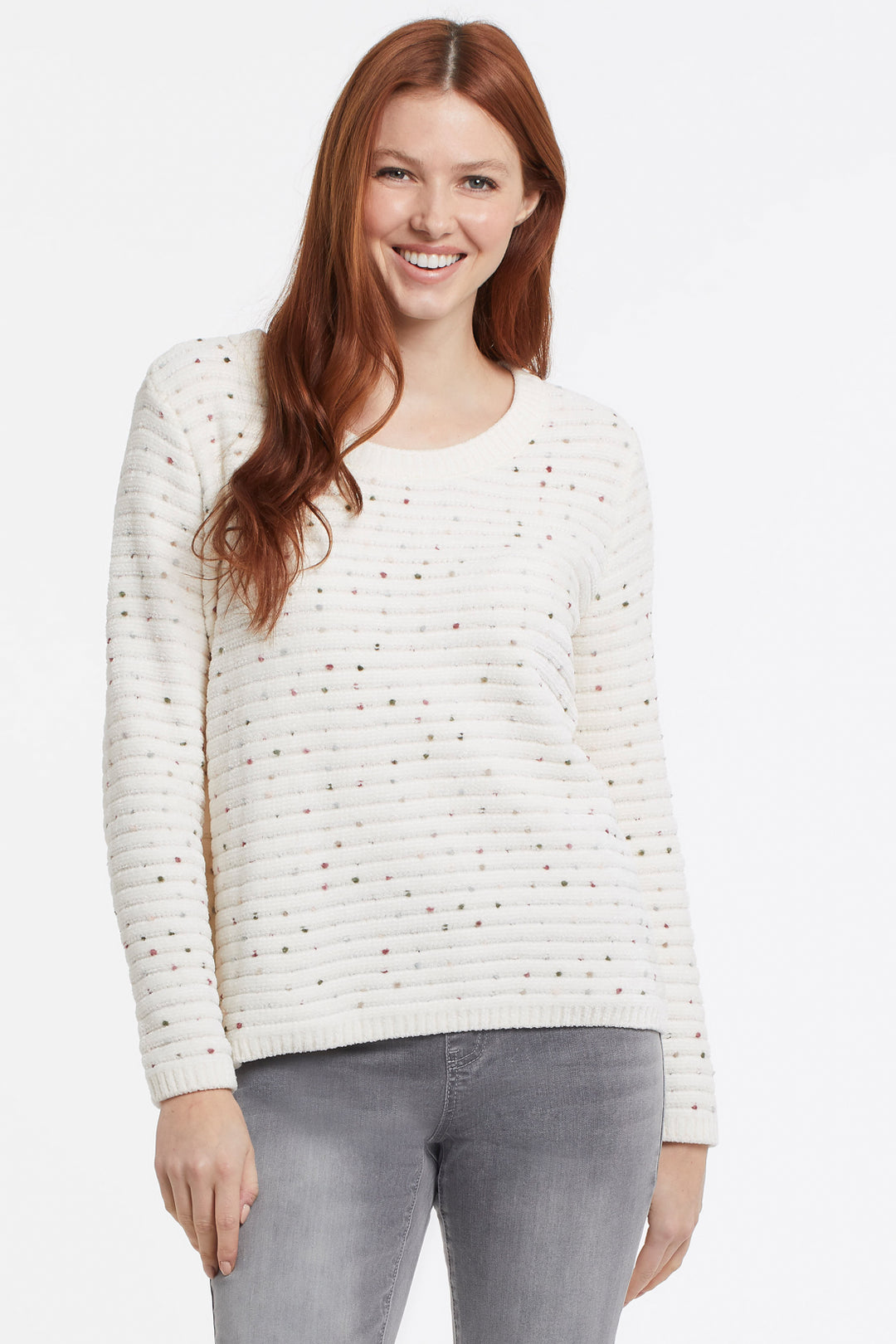 Speckled Stripe Soft Yarn Sweater