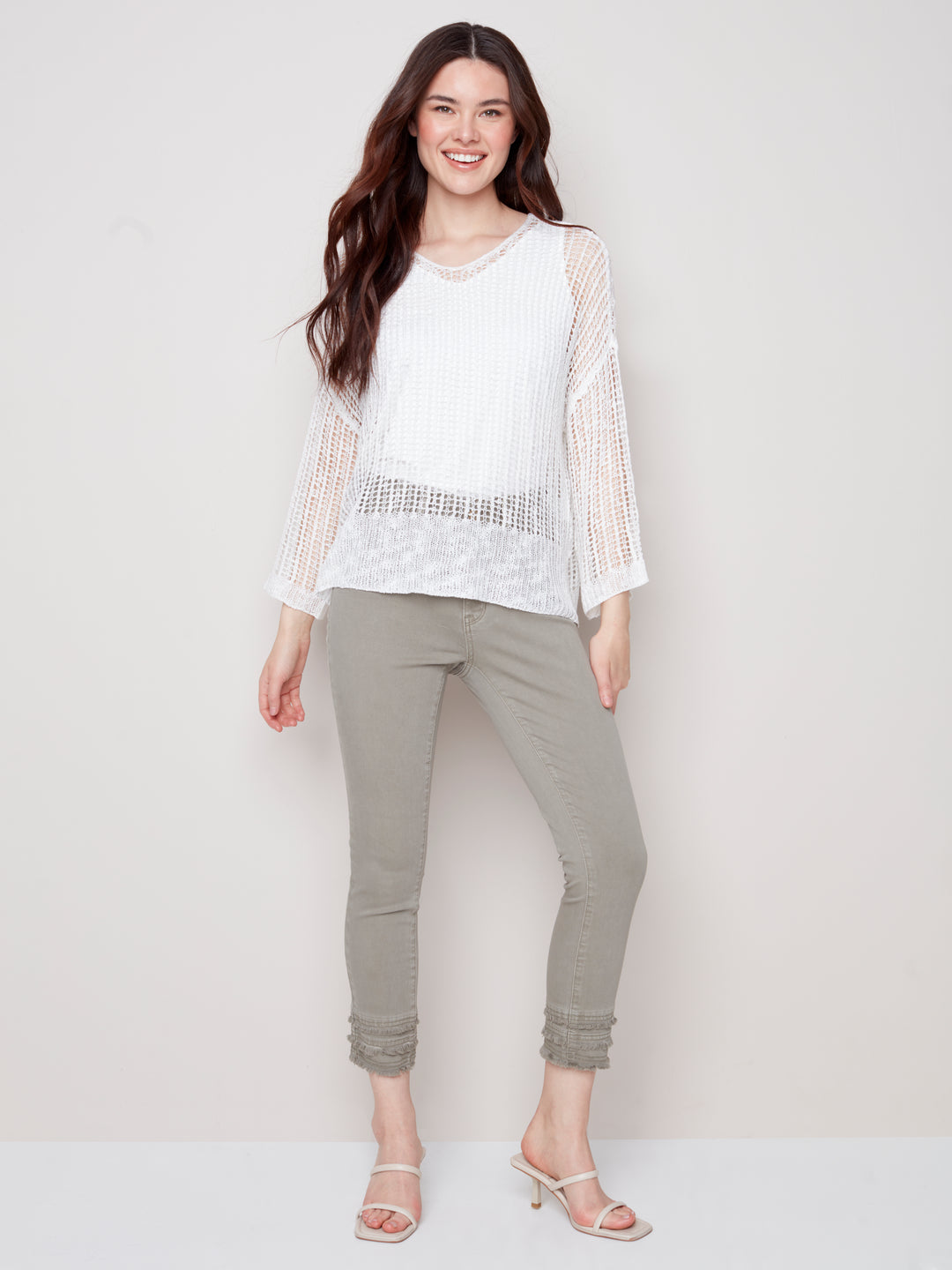 Long Sleeve Sweater With Hem Detail